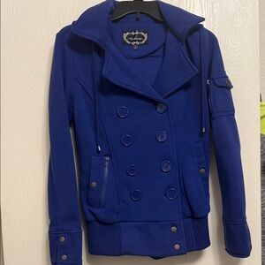 Ambiance Royal Blue Pea Coat